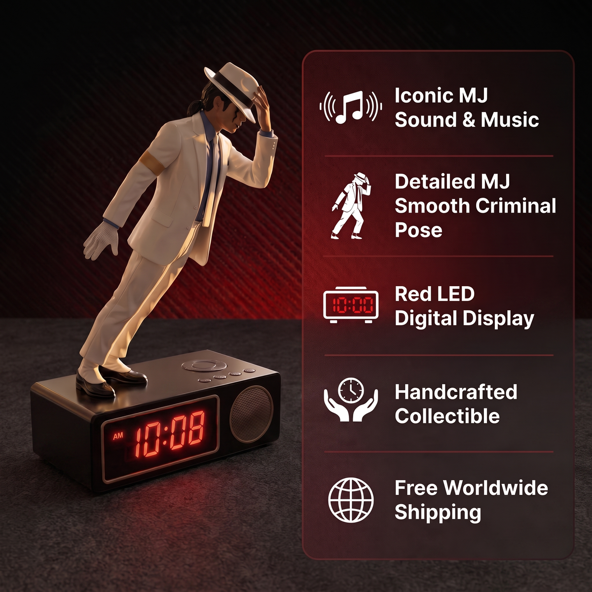 Michael Jackson Digital Alarm Clock